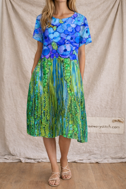 Wildflower Splash Relaxed Midi Dress