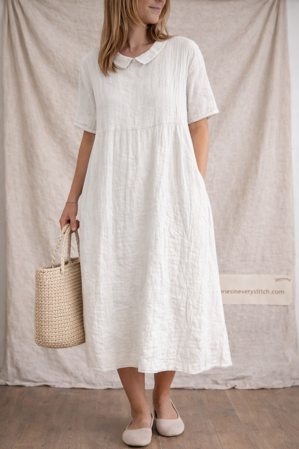 Coastal Ease Linen Midi Dress