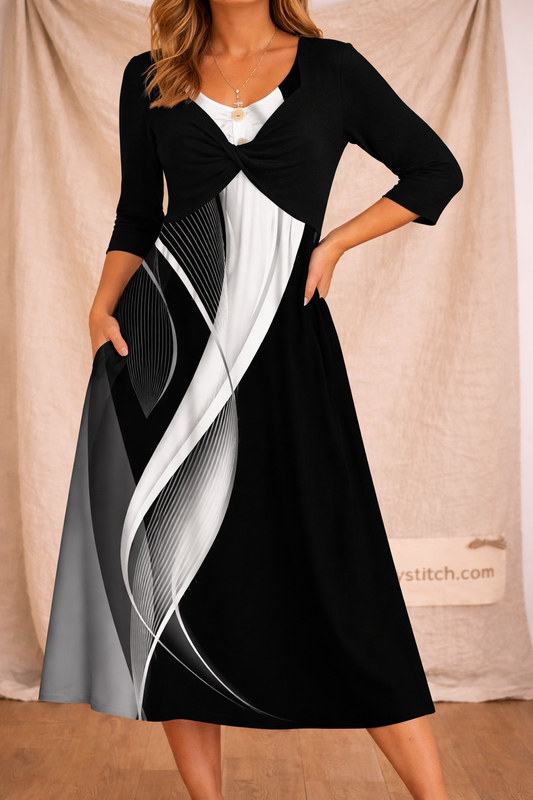 Twist Front Floral Maxi Dress