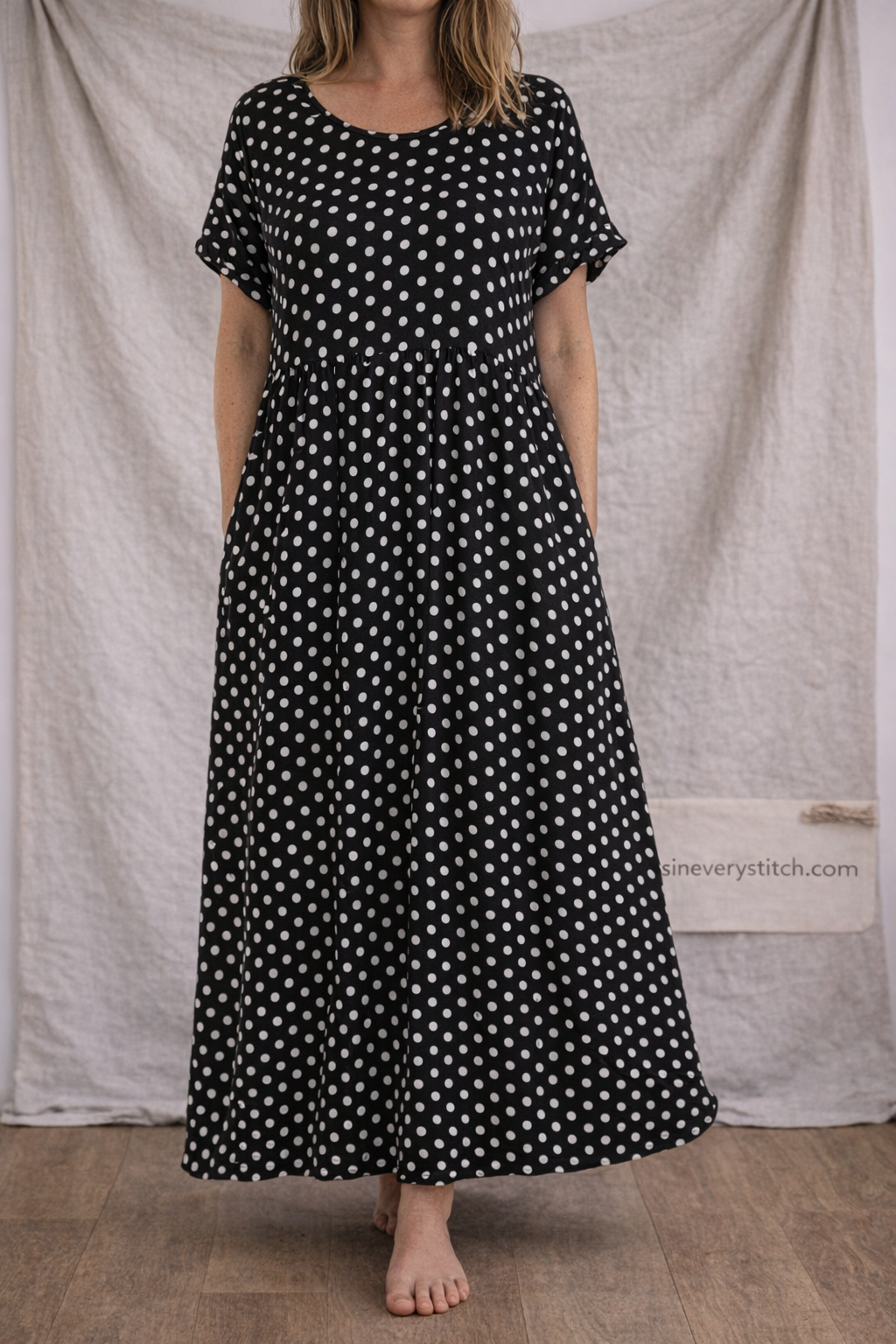 Polka Dot Relaxed Maxi Dress