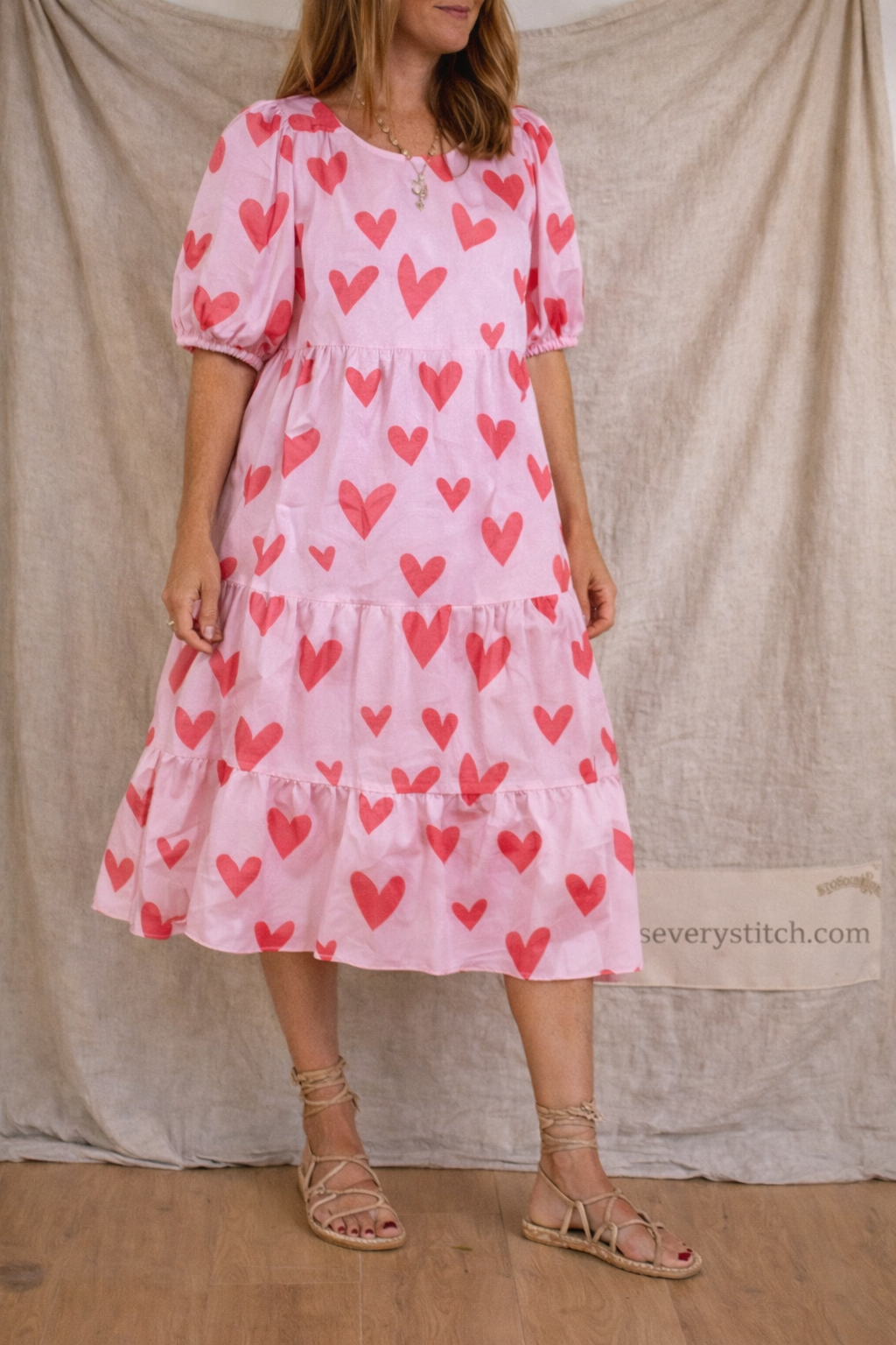 Floral Print Button Midi Dress