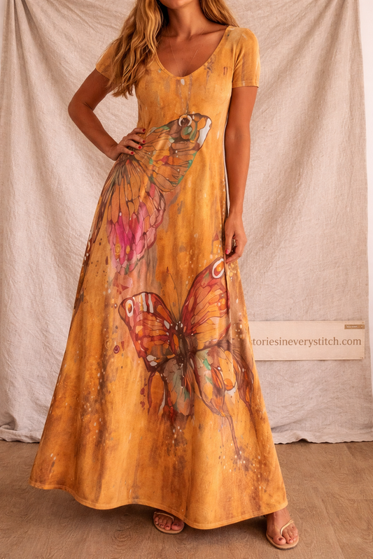 Patchwork Printed Maxi Dress