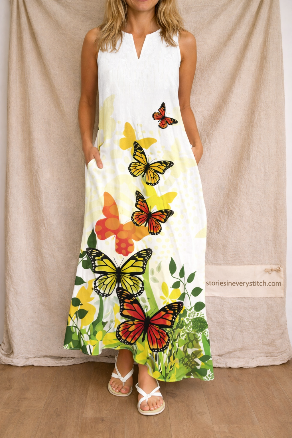 Floral Strap Maxi Dress