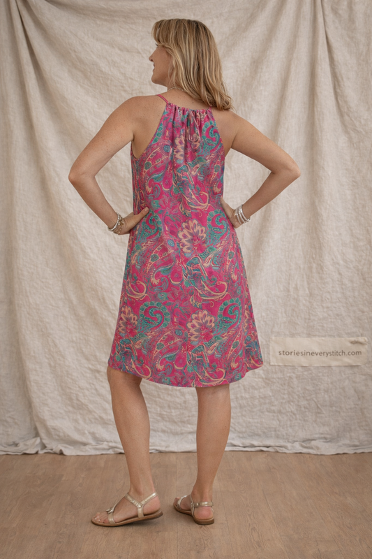 Printed Sleeveless Midi Dress