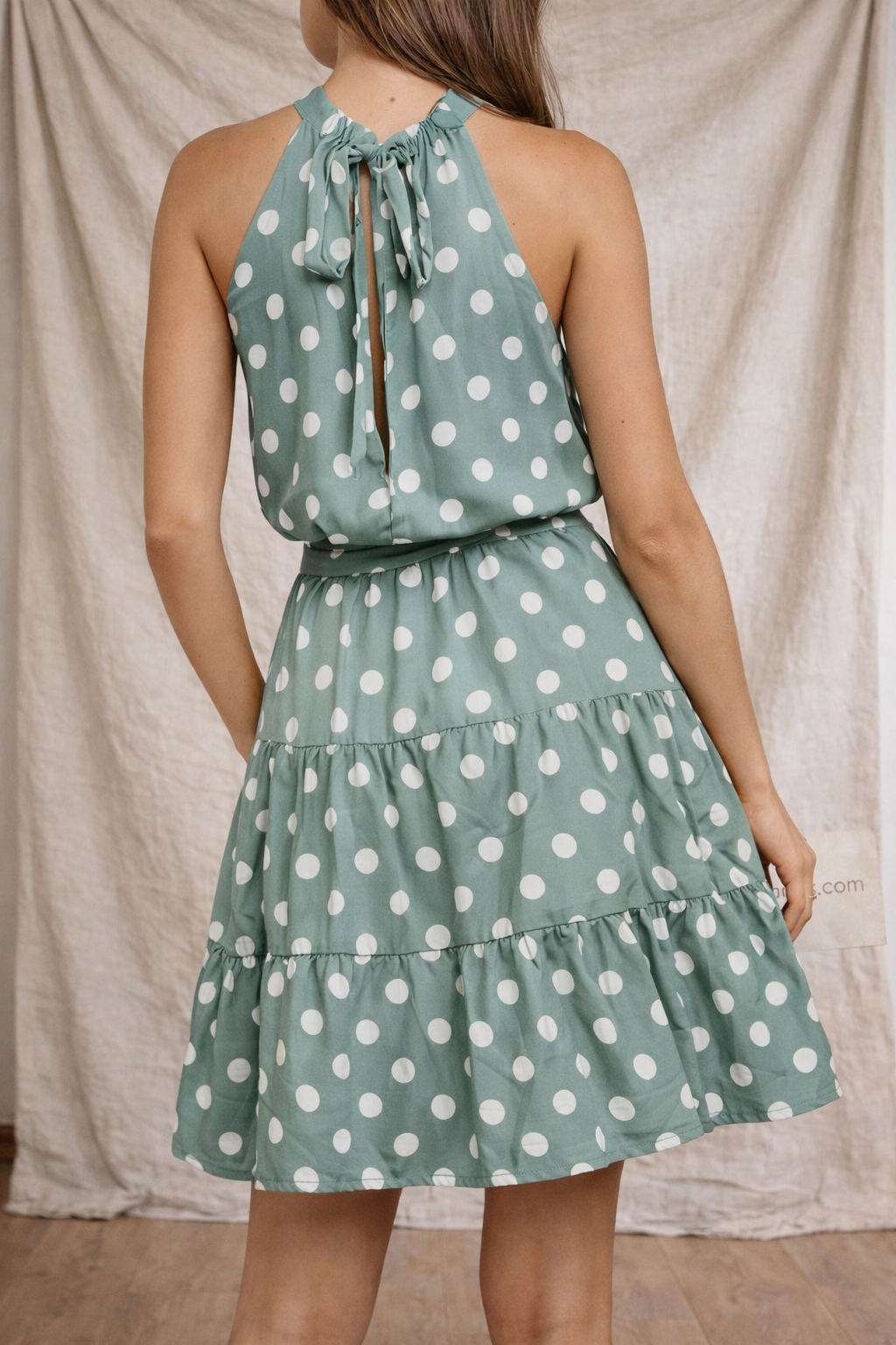 Halter Neck Printed Mini Dress