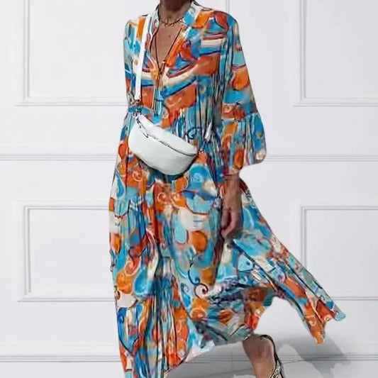 Plus Size Super Fairy V-neck Floral Dress