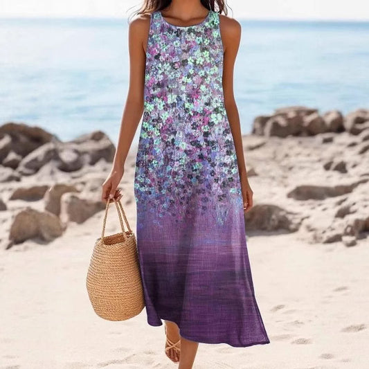Women's Printed Sleeveless Dress Summer