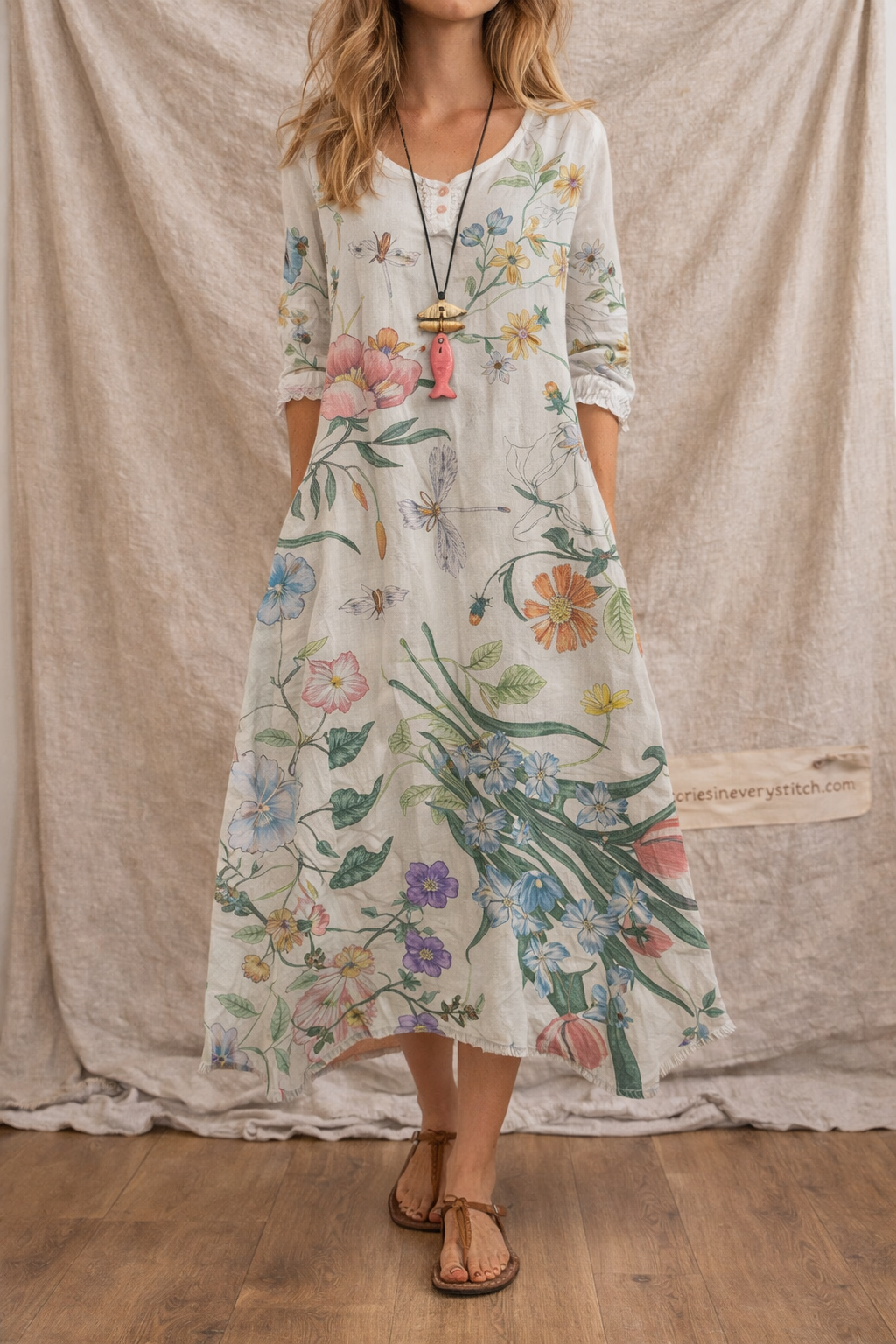 Floral Long Sleeve Maxi Dress