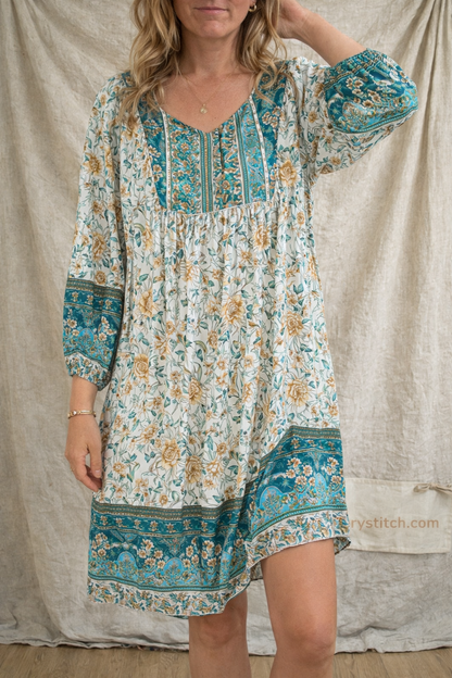 Boho Breeze Embroidered Tunic Dress