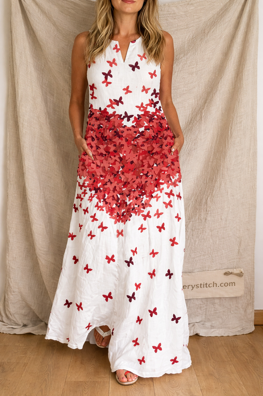 Floral Sleeveless Maxi Dress