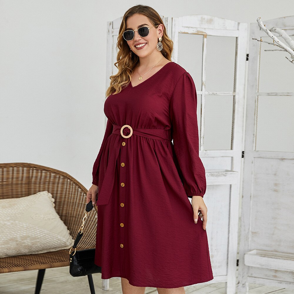 Elagant Dress Fat Lady Cotton  Female Plus Size Dress