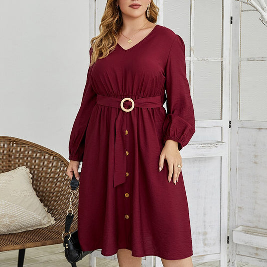 Elagant Dress Fat Lady Cotton  Female Plus Size Dress