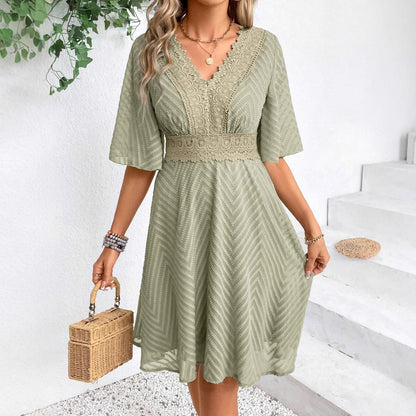 European And American Summer New Lace Thread Casual Dress
