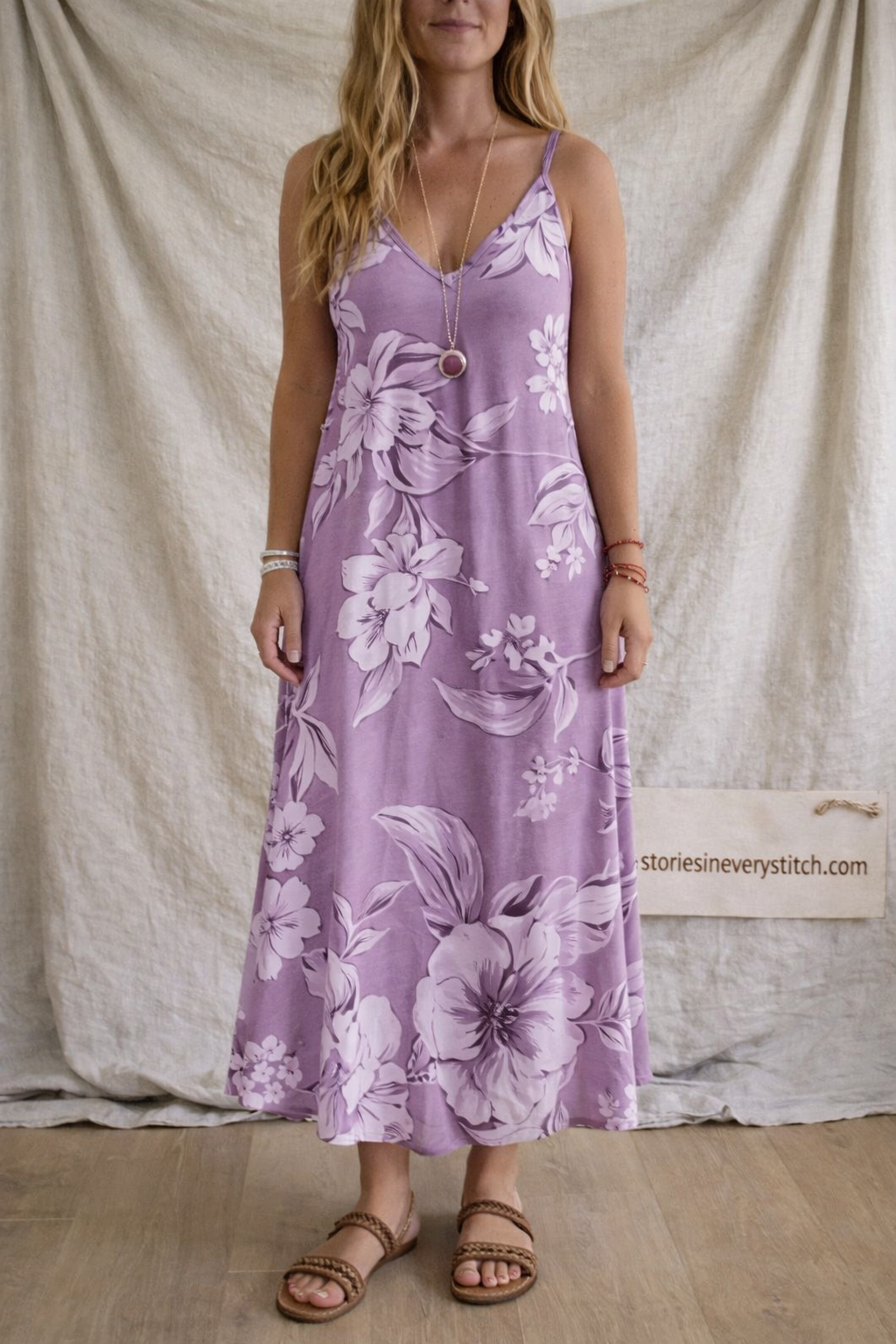 Tropical Breeze V-Neck Maxi Dress