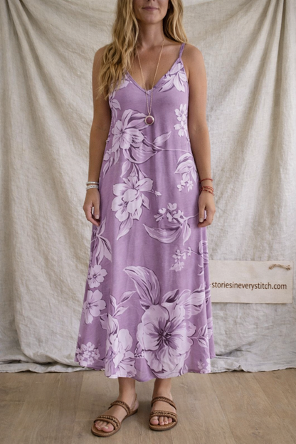 Tropical Breeze V-Neck Maxi Dress