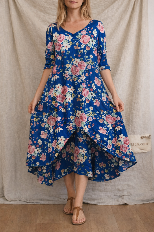 Floral Long Sleeve Maxi Dress