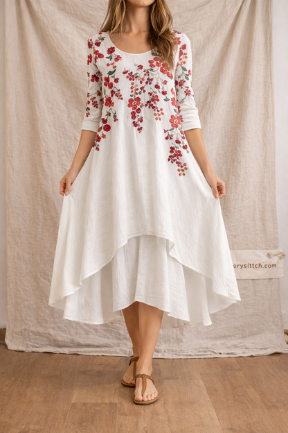 Floral Long Sleeve Maxi Dress