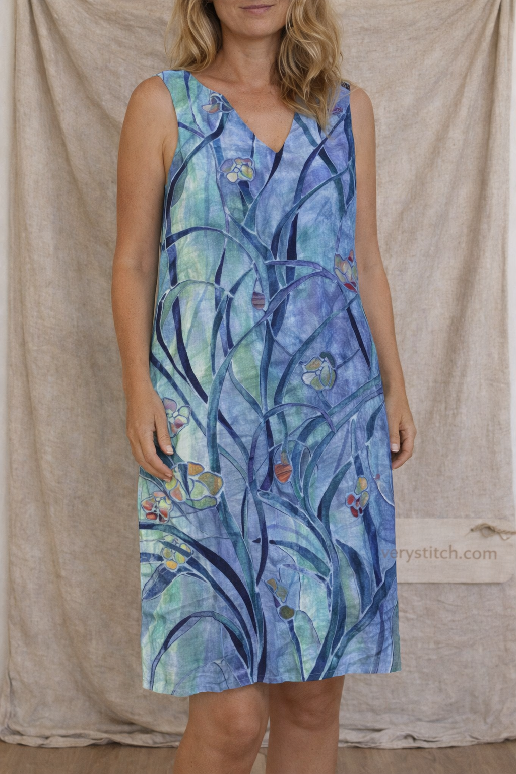 Printed Sleeveless Mini Dress