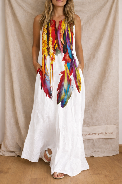 Floral Sleeveless Maxi Dress