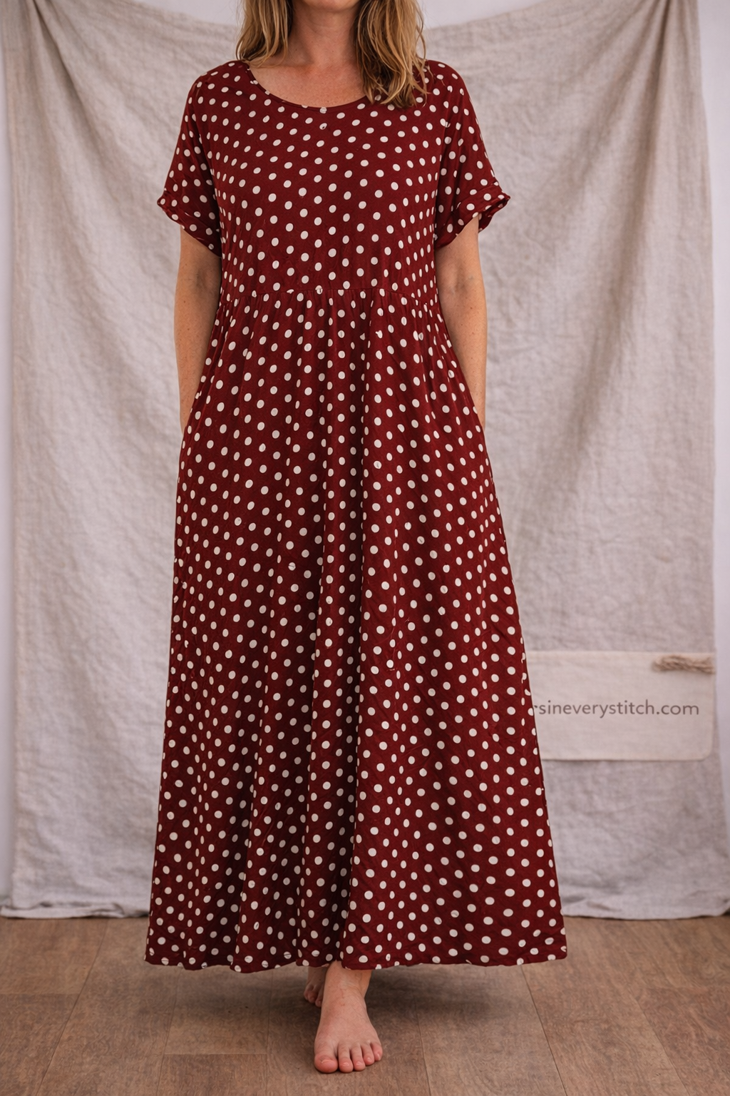 Polka Dot Relaxed Maxi Dress