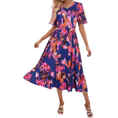 Women's Summer Dress Casual Short Sleeved