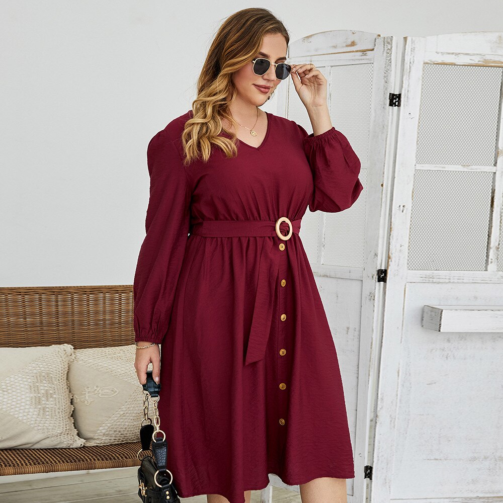 Elagant Dress Fat Lady Cotton  Female Plus Size Dress