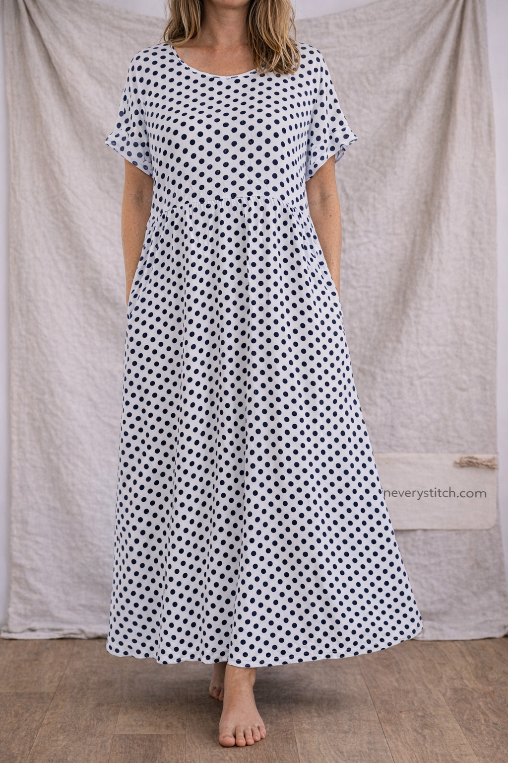 Polka Dot Relaxed Maxi Dress