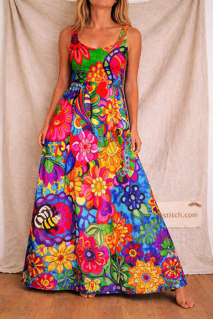 Floral Maxi Dress - Pinterest-Inspired