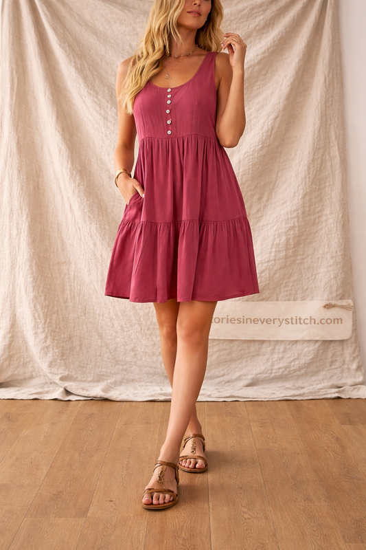 Sleeveless Tiered Mini Dress