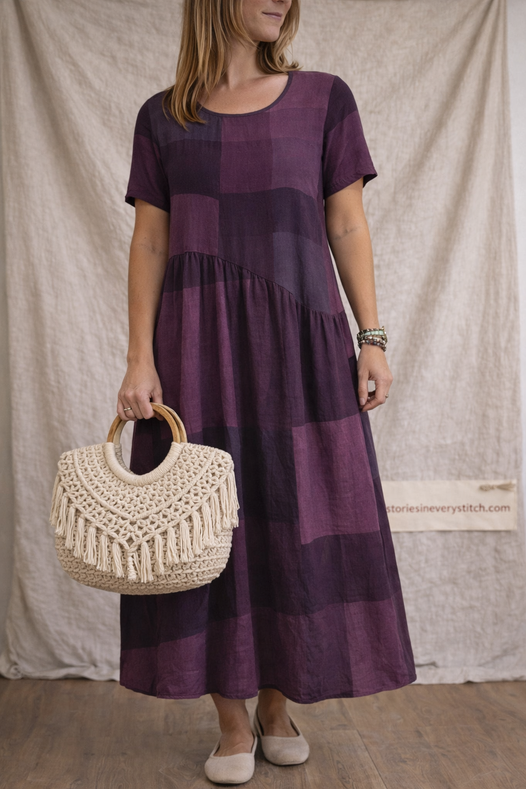 Color Block Boho Maxi Dress