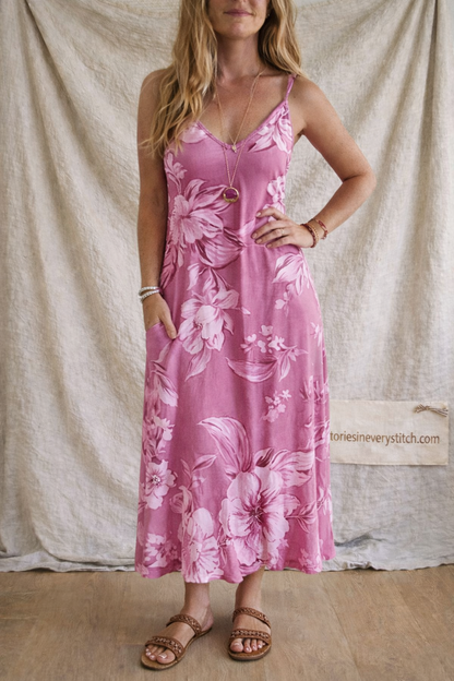 Tropical Breeze V-Neck Maxi Dress