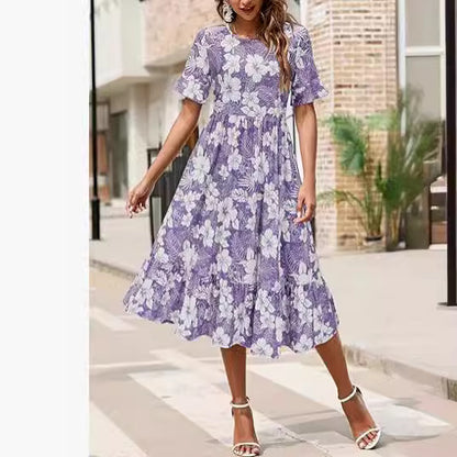 Women's Summer Dress Casual Short Sleeved