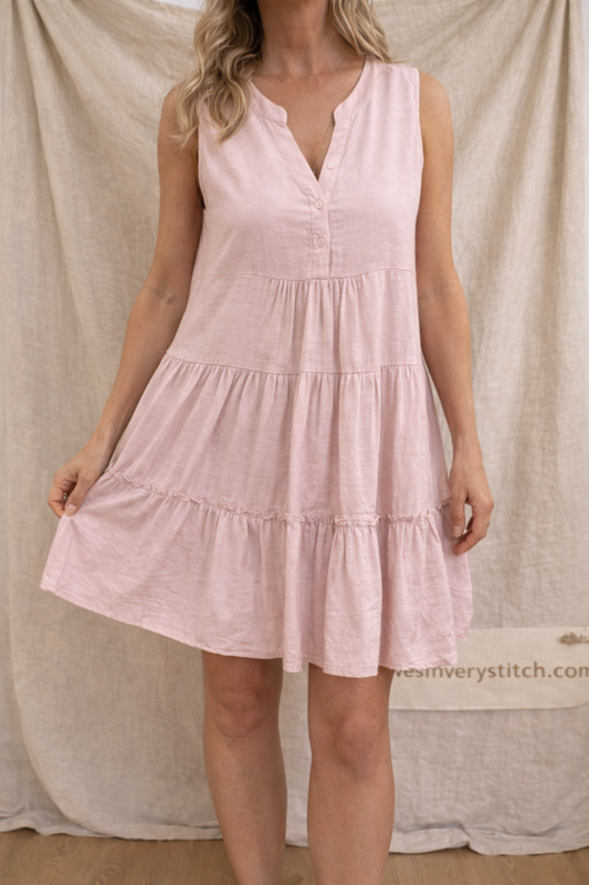 Sleeveless Tiered Mini Dress