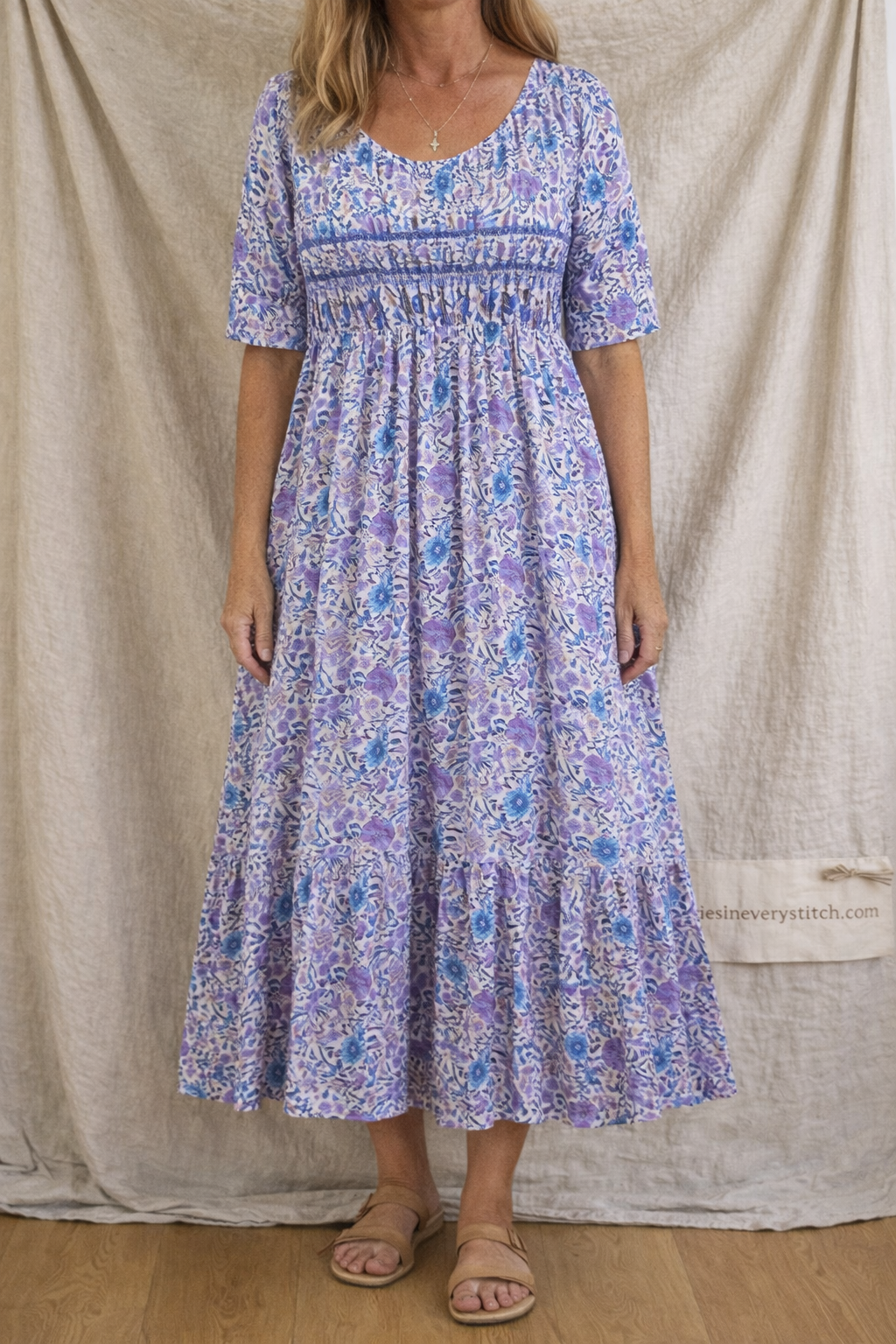 Bohemian Printed Midi Dress