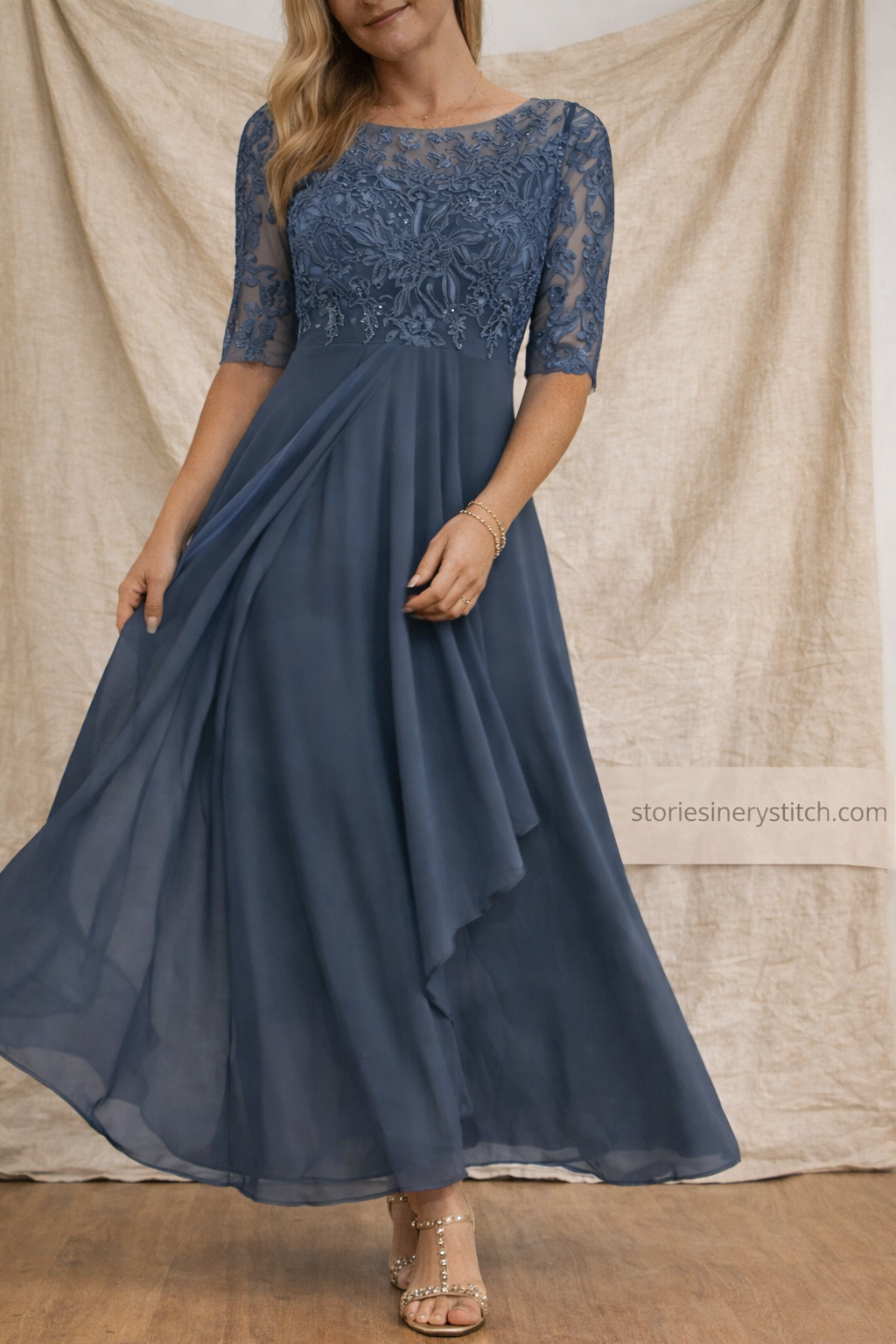 Lace Top Midi Dress