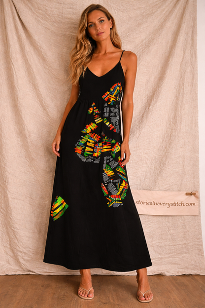 Bohemian Patchwork Maxi Dress
