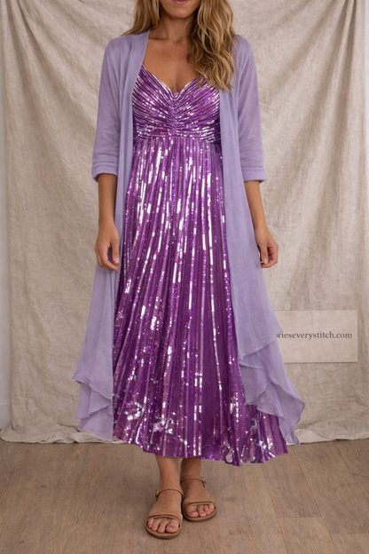 Printed V-Neck Maxi Dress
