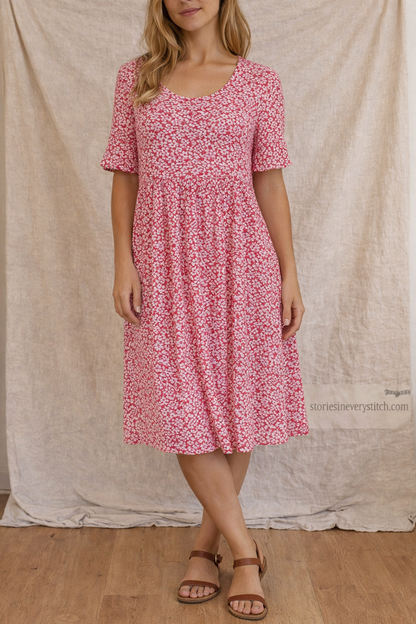 Meadow Dots Relaxed Midi Dress
