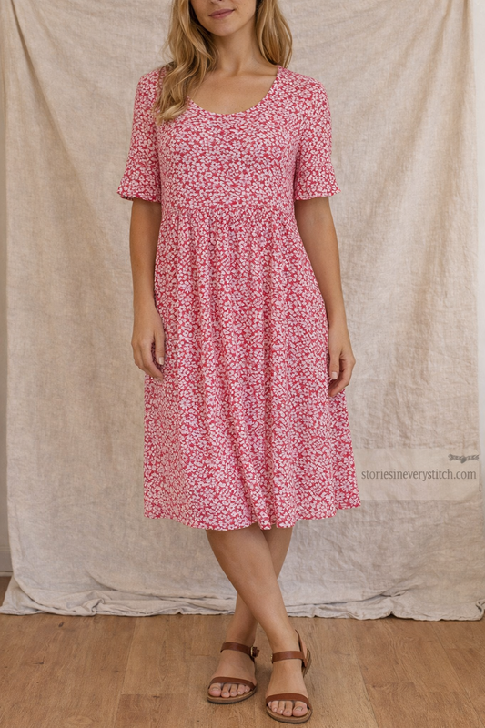Meadow Dots Relaxed Midi Dress