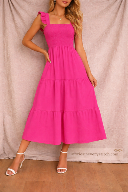 Tiered Sleeveless Maxi Dress