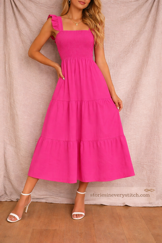 Tiered Sleeveless Maxi Dress