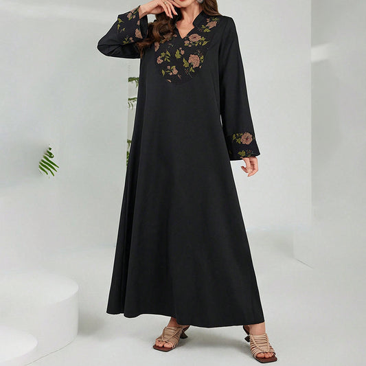 Women's Plus Size Elegant Summer Bohemian Floral Long Dress