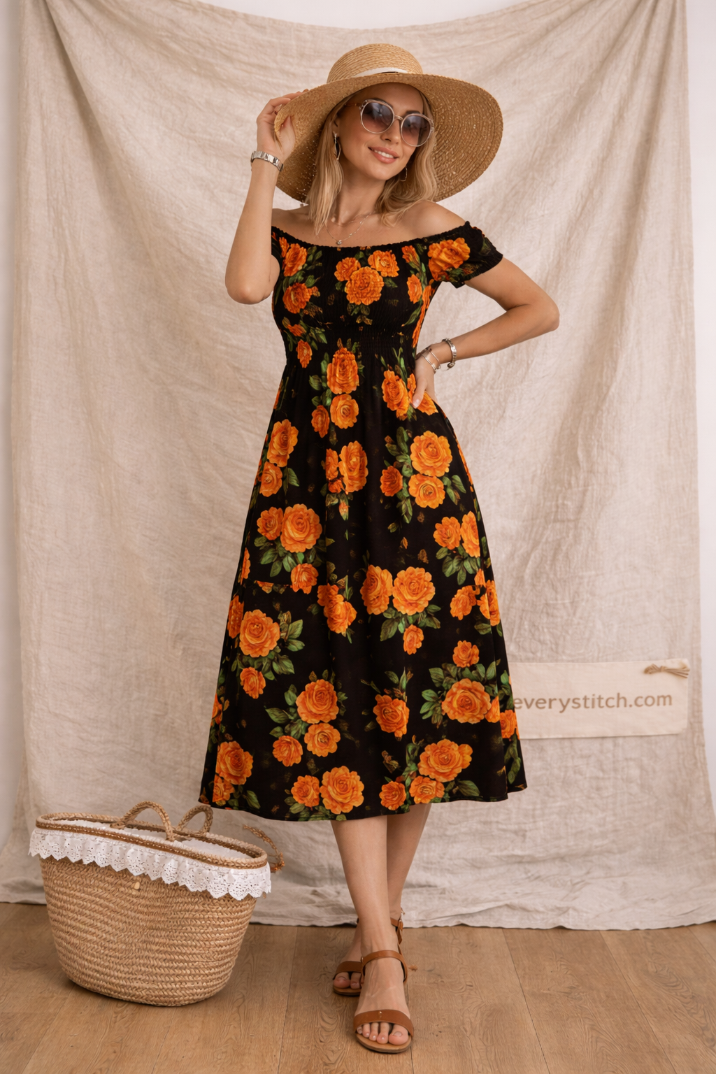 Printed Sleeveless Maxi Dress