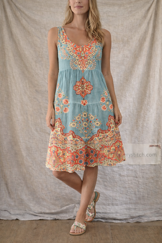 Printed Sleeveless Mini Dress