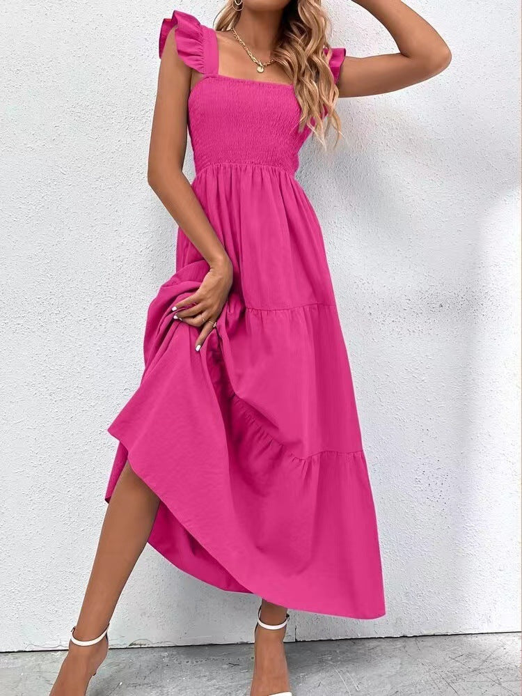 Women's Summer High Waist Suspended Cake Dress