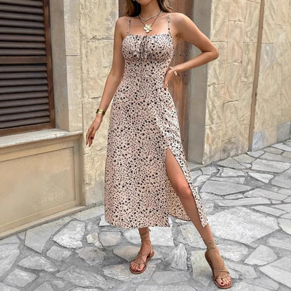 Women's Summer Small Floral Print Sling Dress