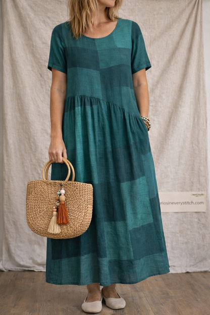Color Block Boho Maxi Dress