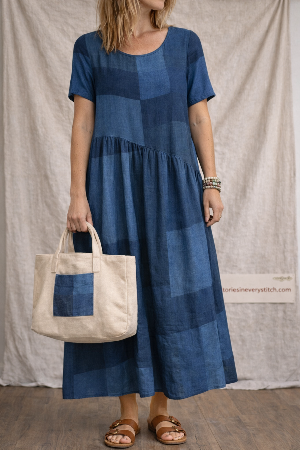 Color Block Boho Maxi Dress