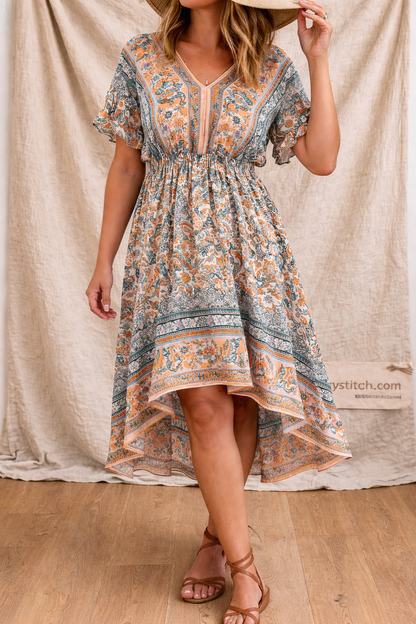 Bohemian Harmony High-Low Dress