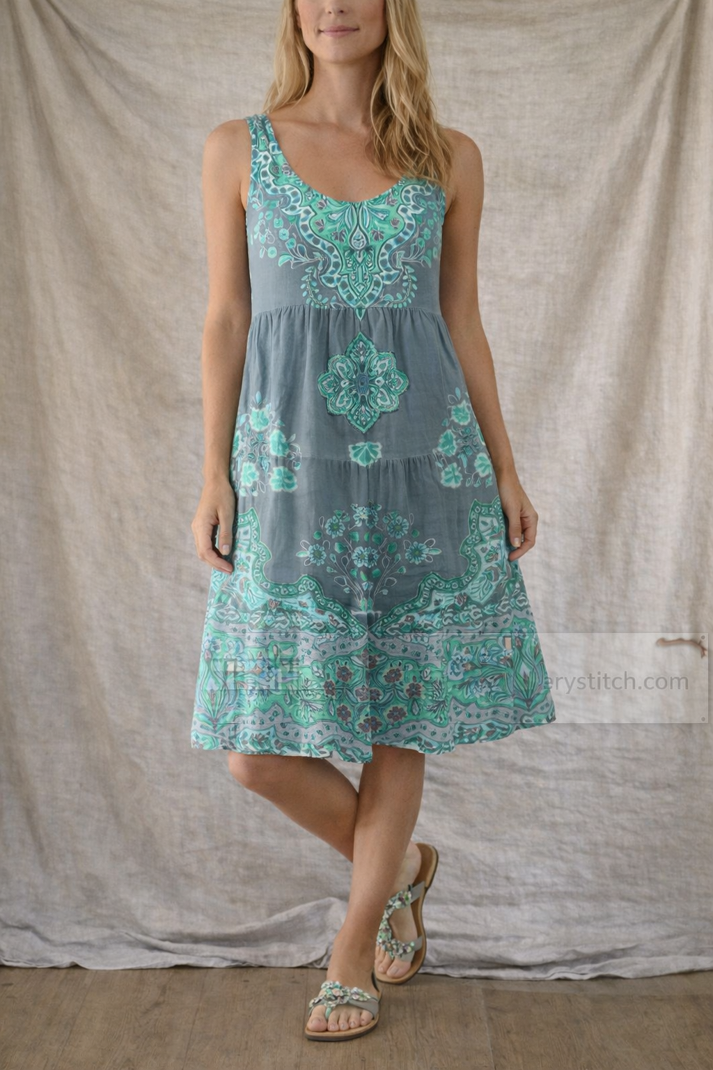 Printed Sleeveless Mini Dress